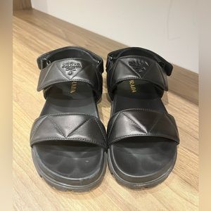 Prada Double Strap Sandals- Black